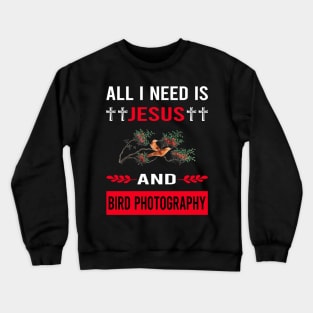 I Need Jesus And Bird Photography Bird Watching Birdwatching Crewneck Sweatshirt